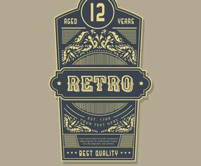 Retro Label Vector Collection