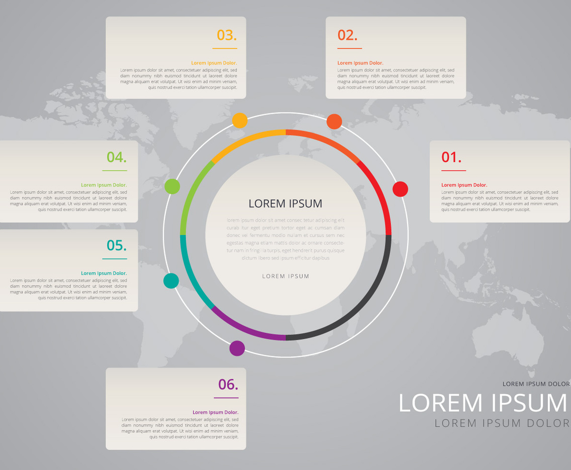 Circular Style Infographic Cooperate Goals