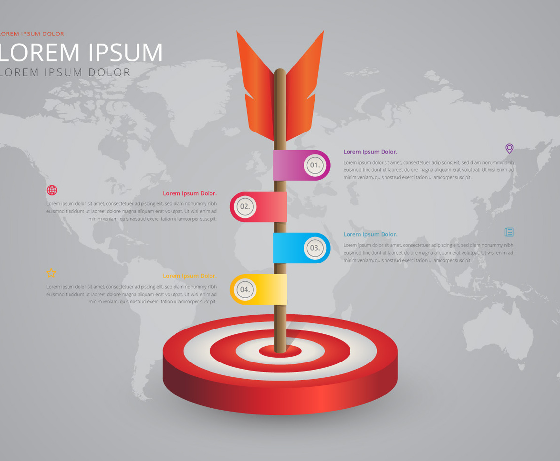 Cooperate Goals Infographic. Team Work Infographic.