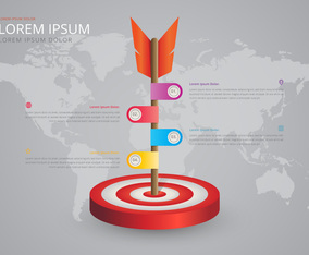 Cooperate Goals Infographic. Team Work Infographic.