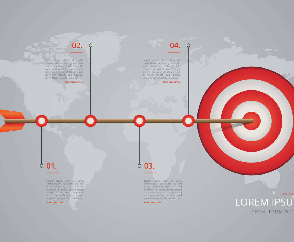 Timeline on Target Steps Infographic