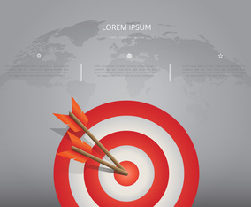 Targeted Cooperate Goals Infographic on world map