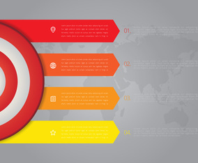 On target Cooperate Goals Infographic 4 step highligh