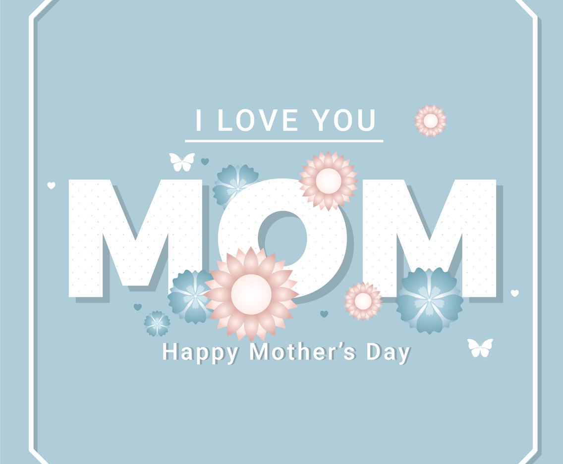 Vector Mother's Day Greeting Card