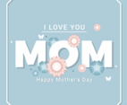 Vector Mother's Day Greeting Card