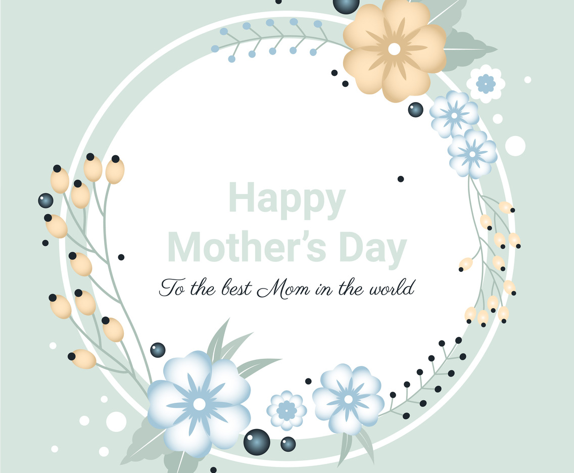 Vector Mother's Day Greeting Card