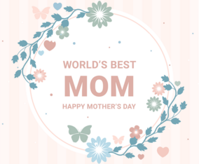Vector Mother's Day Greeting Card