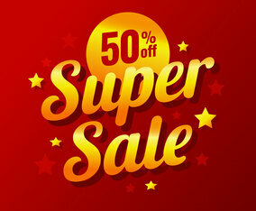 Gold Super Sale Poster Design