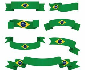 Brasil Flag Clipart Set