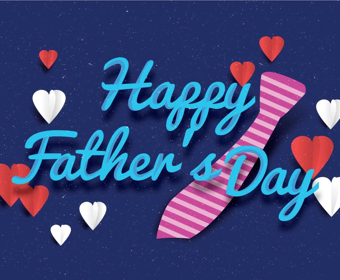 Happy Father's Day Typo Vector
