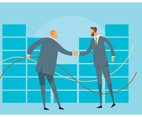 Two Businessmans Hand Shaking Vector