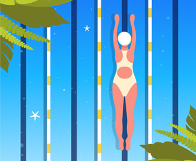 Vector Swimmingpool Illustration