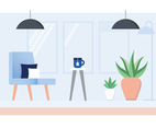 Vector Designer Room Illustration