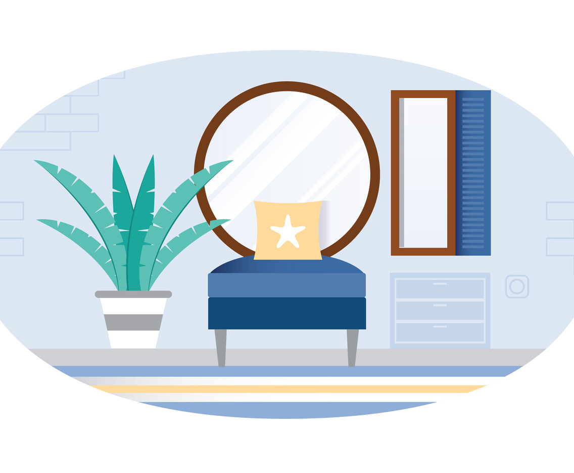 Vector Designer Room Illustration