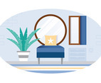 Vector Designer Room Illustration