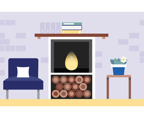 Vector Designer Room Illustration