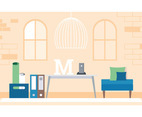 Vector Designer Room Illustration
