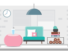 Vector Designer Room Illustration