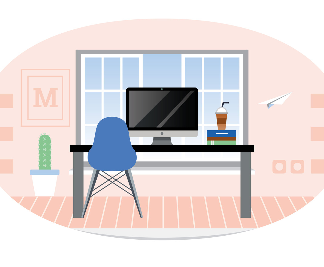 Vector Designer Room Illustration