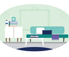 Vector Designer Room Illustration