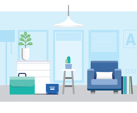 Vector Designer Room Illustration