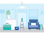 Vector Designer Room Illustration