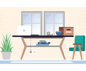 Vector Designer Room Illustration