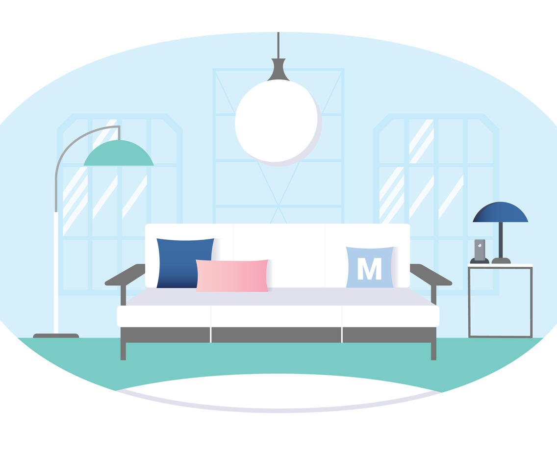 Vector Designer Room Illustration
