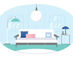 Vector Designer Room Illustration