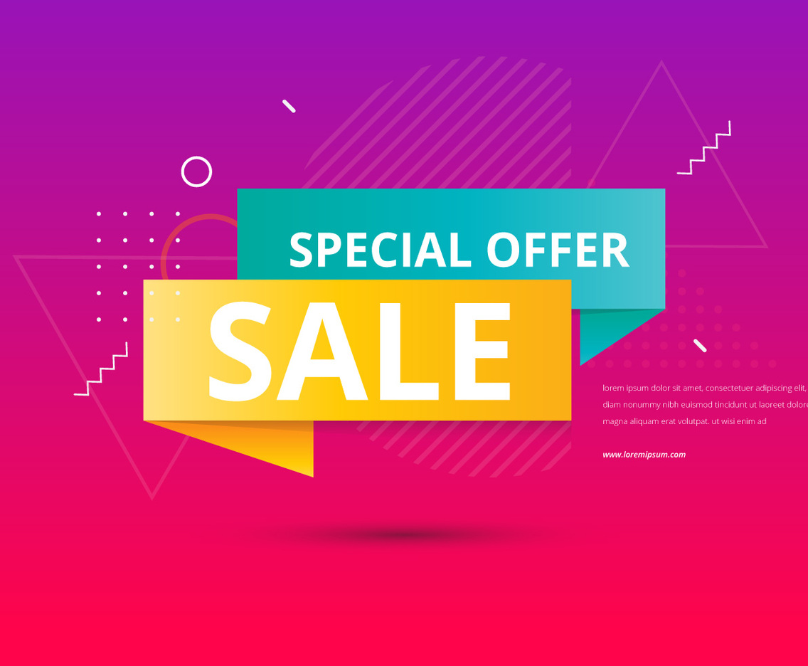 Sale Typography Modern Stylish Illustration