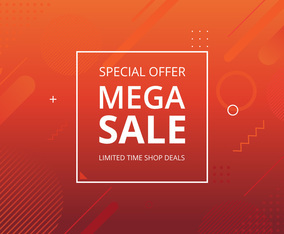 Sale Typography Modern Stylish Illustration