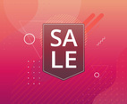 Sale Typography Modern Stylish Illustration