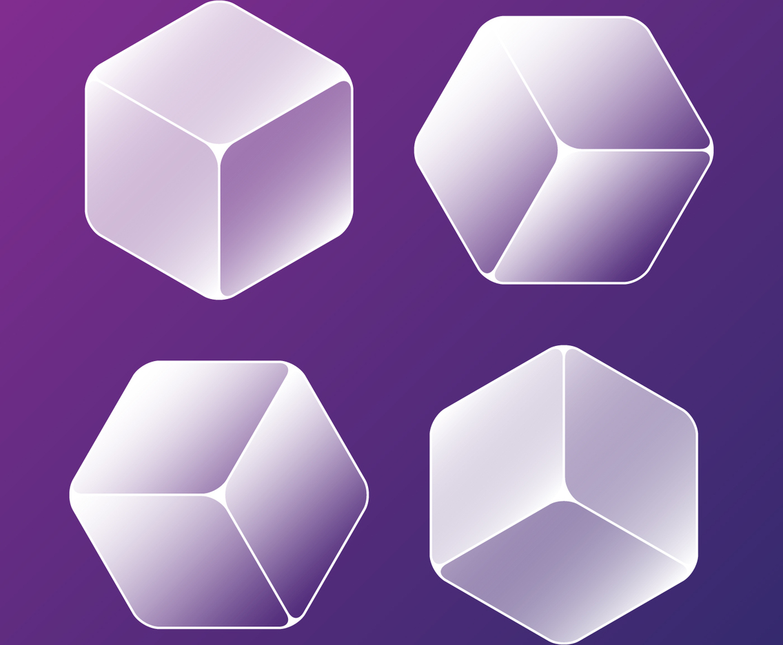 Cold Solid Ice Cubes Element Set