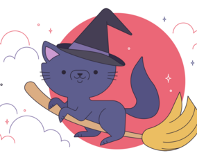 Witch's Cat Vector