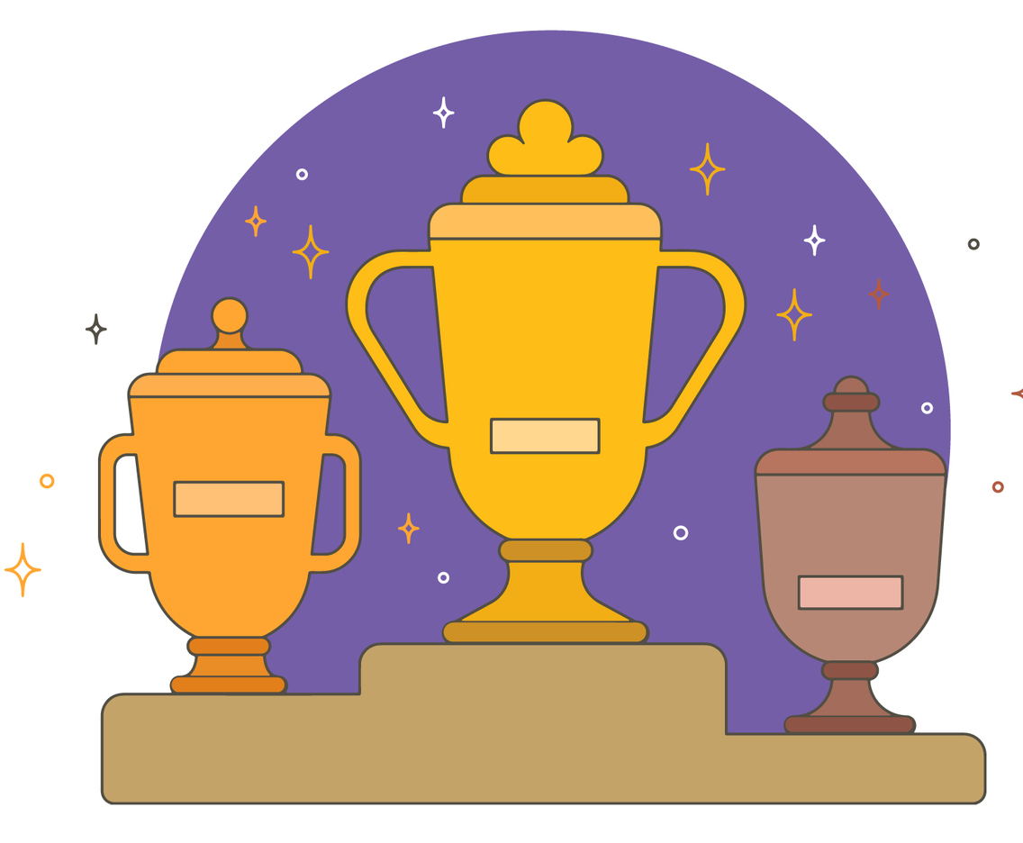 Trophies and Posts Vector