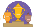 Trophies and Posts Vector