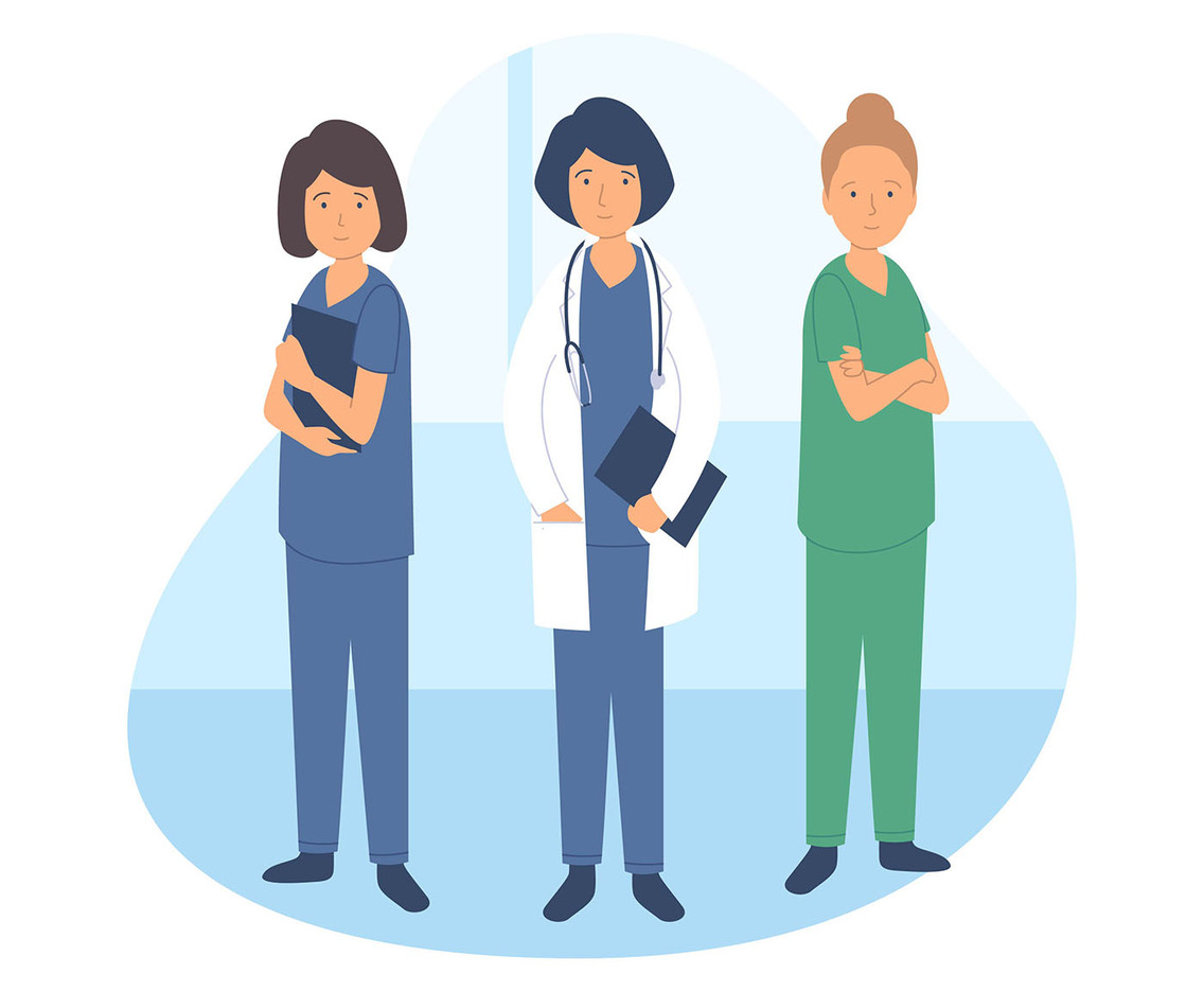 Female Healthcare Characters Set