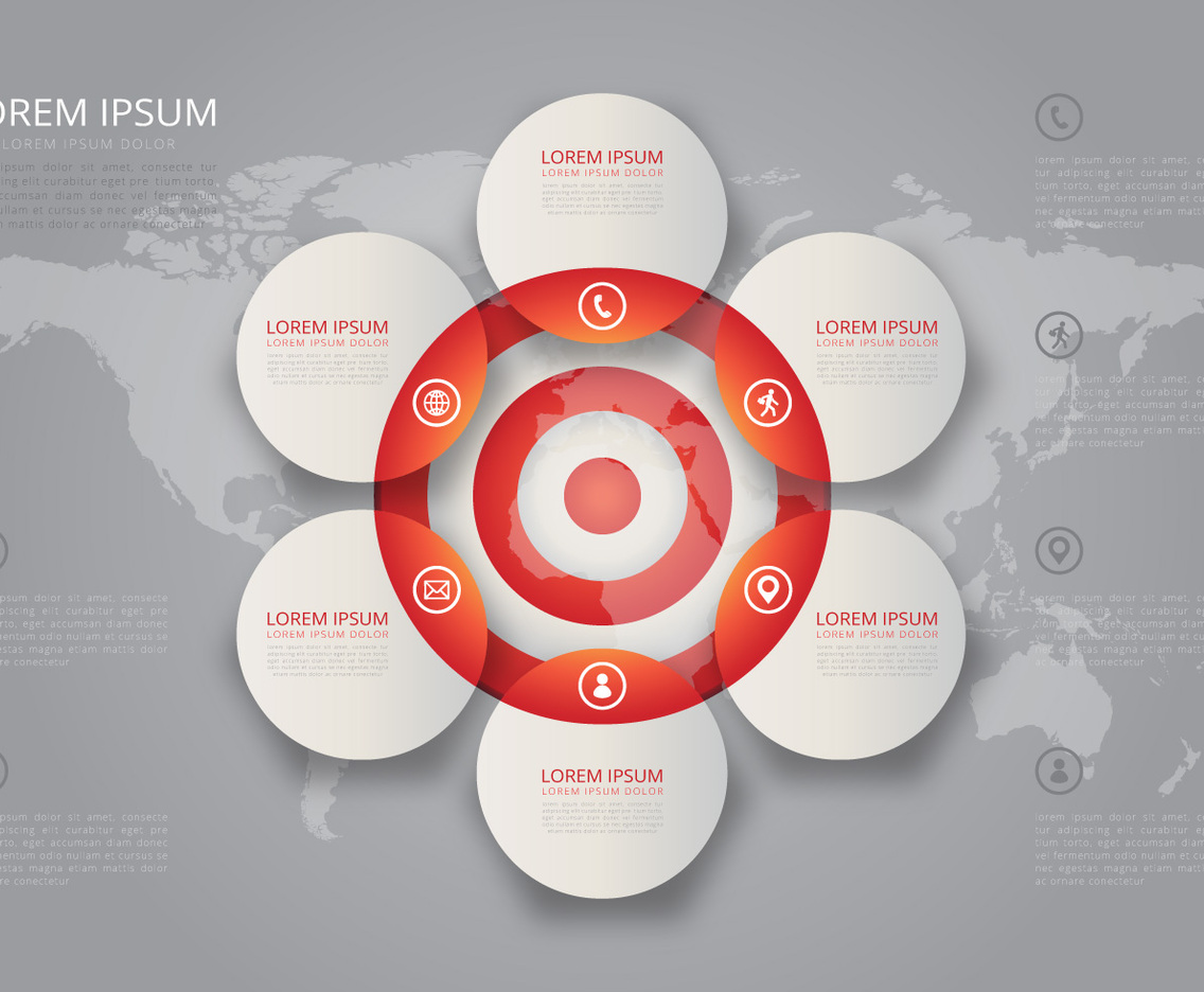 Cooperate Goals Vin Diagram Target Infographic