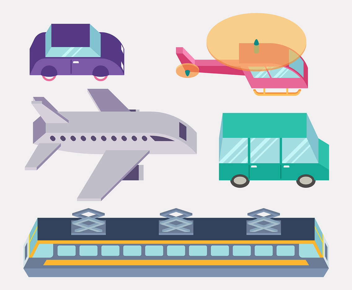 Transportation Clipart Set