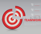 On target cutaway Cooperate Goals Infographic
