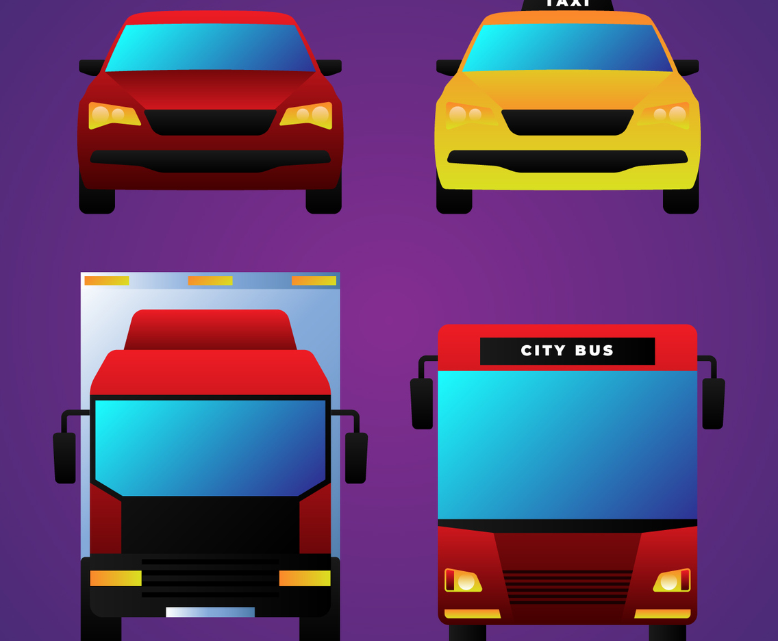 Transportation Vehicle Front View