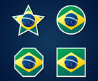 Brazil Flag Icons Theme Element Set