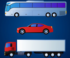 Transportation Vehicle Illustration Set