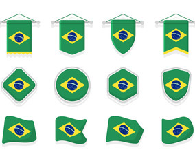 Brasil Flags Clipart