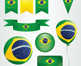 Brazil Flag Clipart Pack
