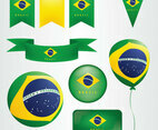 Brazil Flag Clipart Pack