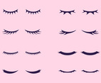 Beautiful Eyelashes Clipart Set