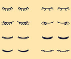 Simple Eyelashes Clipart Set