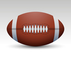 American Football Ball Vector Realistic Illustration