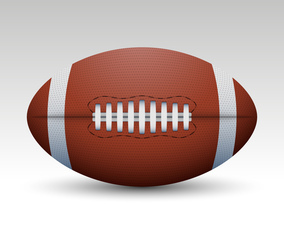American Football Ball Vector Realistic Illustration